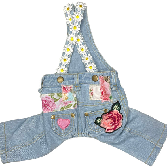 Floral Patchwork Overalls