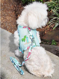 Cool Mesh Dog Harness with Leash - Surfboards and Palms