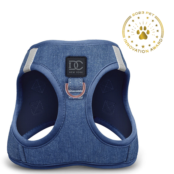 Luxe No-Pull Step In Dog Harness - Denim