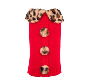 Leopard Collar Cardigan for Dogs