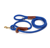 Cotton Rope Combination Harness / Leash in Nautical Blue – Easy as 1-2-3!