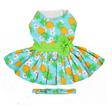 Pineapple Luau Dress w/ Leash & D-Ring