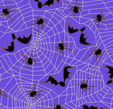 Halloween Bandana - Purple Spiders