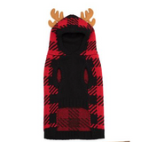 Red/Black Buffalo Moose Hoodie for Dogs