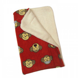 Double Layered Silly Monkey Fleece/Ultra-Plush Blanket - Burgundy