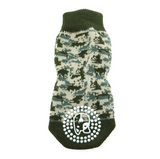 Non-Skid Dog Socks - Green Camo