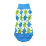 Non-Skid Dog Socks - Green Argyle