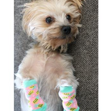 Non-Skid Dog Socks - Pink Pineapple