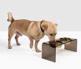 Bronze Double Bowl Pet Feeder | Options