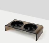 Bronze Double Bowl Pet Feeder | Options