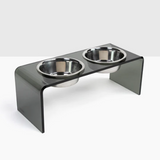 Smoke Grey Double Bowl Feeder | Options