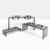 Smoke Grey Double Bowl Feeder | Options