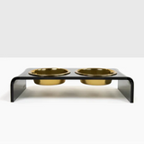 Smoke Grey Double Bowl Feeder | Options