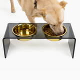 Smoke Grey Double Bowl Feeder | Options