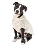 Cable knits - Natural Cable Wool Dog Sweater