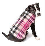 Pink Plaid Blanket Dog Coat