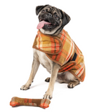 Rust Plaid Dog Coat