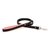 Padded Leather Leash Black 