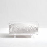 Clear Rectangular Lucite Dog Bed