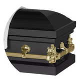 Steel Pet Casket - Black & Gold