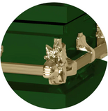 Steel Pet Casket - Green