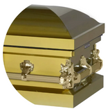 Steel Pet Casket - Gold