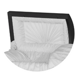 Steel Pet Casket - Black & Silver (White interior)