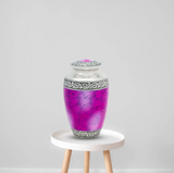 Brass Pet Urn - Pink