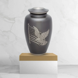 Brass Pet Urn - American Pride - Gun Metal