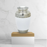 Brass Pet Urn - White