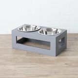 Porchside Elevated Dog Diner - Grey