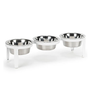 Vision Triple Bowl Dog Diner - White