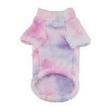 Soft Plush Dog Pullover - Tie-Dye Pink & Purple