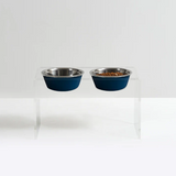 Tall Double Pet Bowl Feeder with 2 Tone Bowls | Options