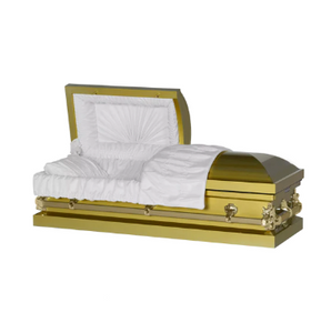 Steel Pet Casket - Gold