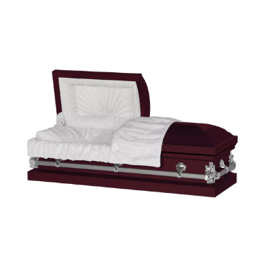 Steel Pet Casket - Maroon