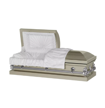 Steel Pet Casket Almond