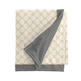 Luxe Monogram Waterproof Dog Blanket - Steel Gray