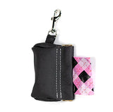 Leather Poop Bag Pouch - Pink