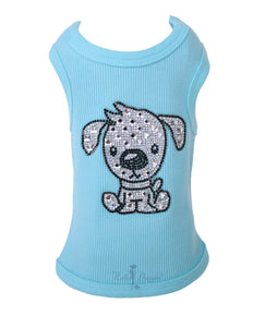 Doggie Dog Tank ~ Blue - Le Pet Luxe