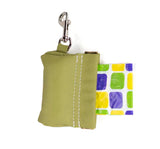 Leather Poop Bag Pouch - Green