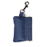 Leather Poop Bag Pouch - Orange