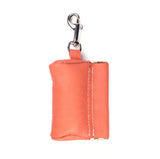 Leather Poop Bag Pouch - Pink