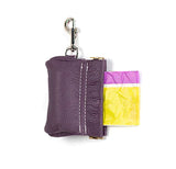 Leather Poop Bag Pouch - Yellow