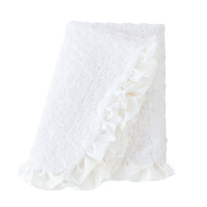 Baby Ruffle Dog Blanket ~ Cream