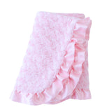 Baby Ruffle Dog Blanket ~ Baby Pink - Le Pet Luxe