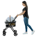 View 360 Booster Travel System ~ Silver Pearl - Le Pet Luxe