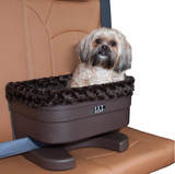 Bucket Seat Booster ~ Chocolate/Chocolate Swirl 16" - Le Pet Luxe