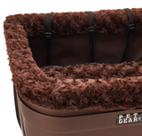 Bucket Seat Booster ~ Chocolate/Chocolate Swirl 20" - Le Pet Luxe