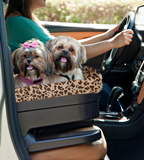 Bucket Seat Booster ~ Chocolate/Jaguar Swirl 20" - Le Pet Luxe